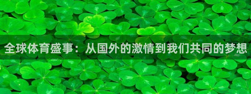 球王会体育：全球体育盛事：从国外的激情到我们共同的梦想